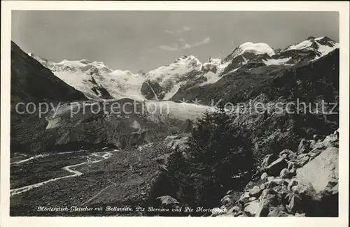 Morteratschgletscher mit Bellavista und Piz Bernina Kat. Morteratsch