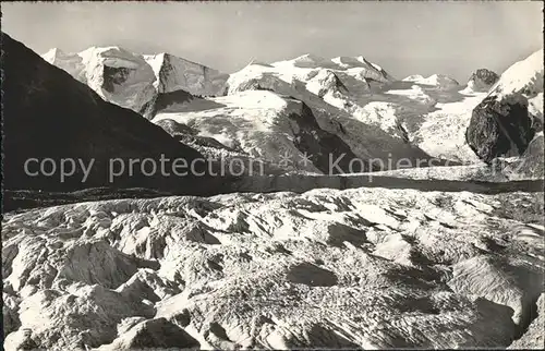 Morteratschgletscher mit Piz Palue und Bellavista Kat. Morteratsch