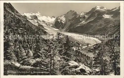 Morteratschgletscher mit Berninagruppe Kat. Morteratsch