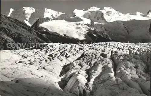 Morteratschgletscher mit Piz Palue und Bellavista Kat. Morteratsch