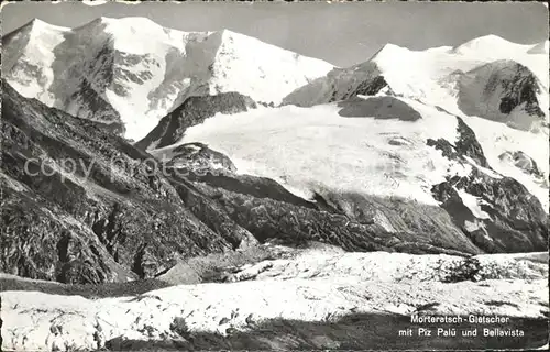 Morteratschgletscher mit Piz Palue und Bellavista Kat. Morteratsch