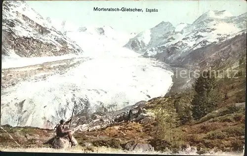 Morteratschgletscher mit Alpenpanorama Kat. Morteratsch