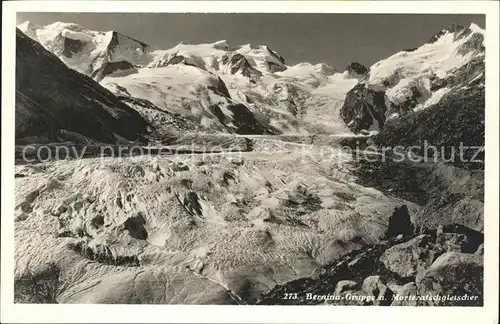 Morteratschgletscher mit Berninagruppe Kat. Morteratsch