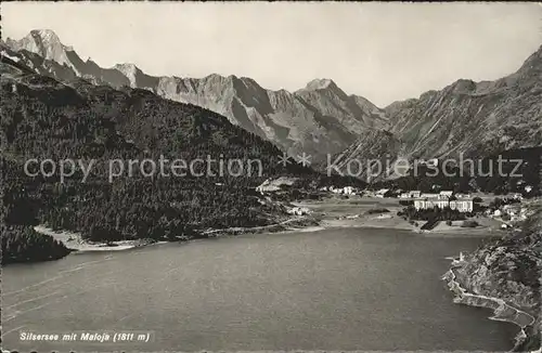 Maloja GR mit Silsersee / Maloja Graubuenden /Bz. Maloja