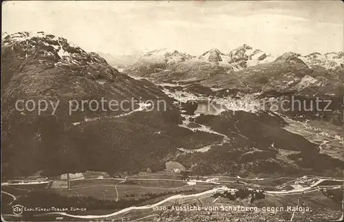 Maloja GR Blick vom Schafberg / Maloja Graubuenden /Bz. Maloja