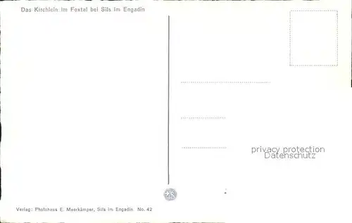Fextal Kirchlein bei Sils Kat. Sils Maria