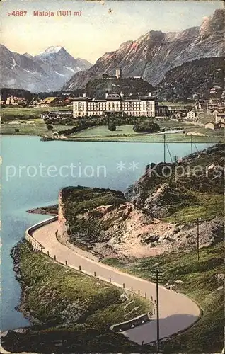 Maloja GR Palcae Hotel Silsersee Strasse / Maloja Graubuenden /Bz. Maloja