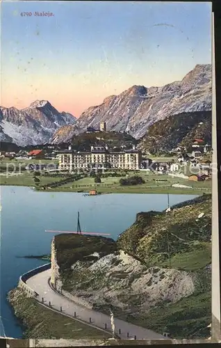 Maloja GR Palcae Hotel Silsersee Strasse / Maloja Graubuenden /Bz. Maloja