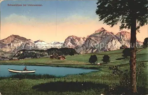 Unterwasser Toggenburg Schwendisee Panorama Kat. Unterwasser