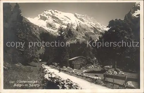 Unterwasser Toggenburg Aelpli mit Saentis Kat. Unterwasser