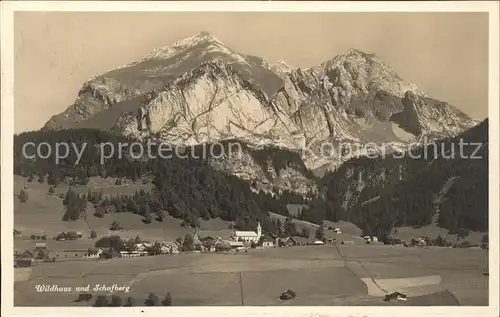 Wildhaus SG mit Schafberg Kat. Wildhaus Lisighaus