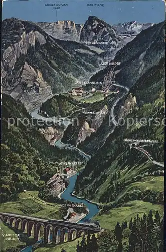 Boudry Viaduc de Boudry et les Gorges de l Areuse Kat. Boudry