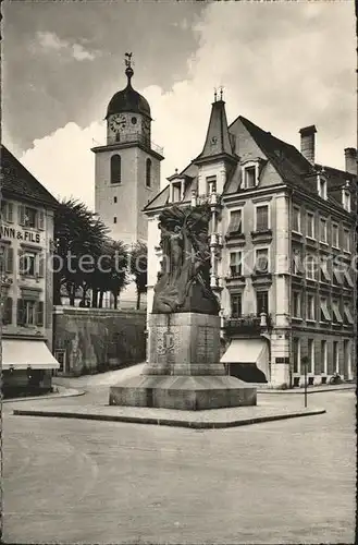 La Chaux de Fonds Le Monument de la Republique et le Temple National Kat. La Chaux de Fonds