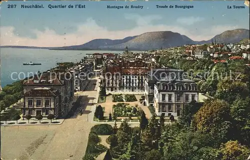 Neuchatel NE Quartier de l Est Montagne de Boudry  / Neuchatel /Bz. Neuchâtel