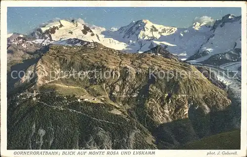 Gornergrat Zermatt Gornergratbahn Monte Rosa und Lyskamm / Gornergrat /Rg. Zermatt