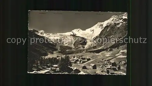 Saas Fee mit Feegletscher und Gletscheralp Kat. Saas Fee