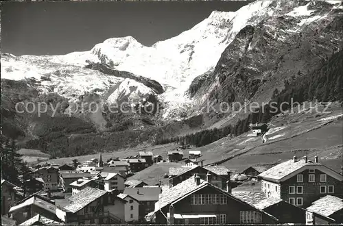 Saas Fee mit Alphubel und Taeschhorn Kat. Saas Fee