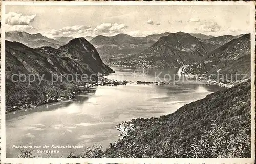 Serpiano TI Lago von der Kurhaussstrasse Kat. Lugano