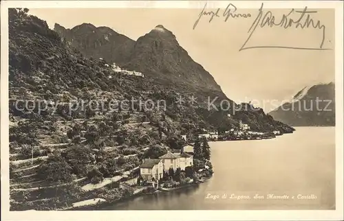 Lugano TI Lago di Lugano e Castello Kat. Lugano