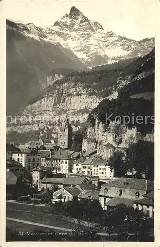 St Maurice Valais et Dent du Midi Kat. St Maurice