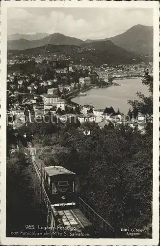 Lugano TI Paradiso Funicolare del Monte S. Salvatore Kat. Lugano