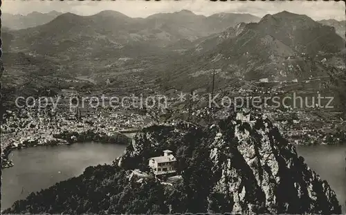 Lugano TI mit Monte S. Salvatore Kat. Lugano