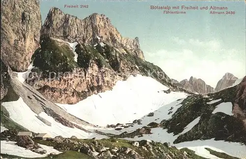 Altmann Saentis Boetzelalp mit Freiheit  Kat. Altmann