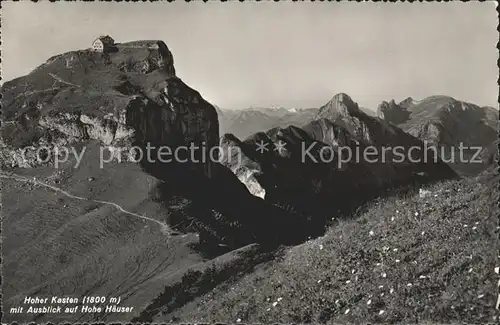 Hoher Kasten mit Hohe Haeuser Kat. Appenzeller Alpen