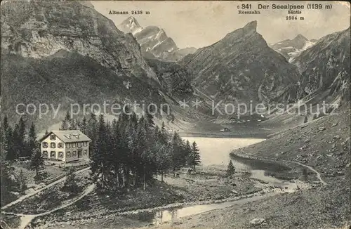 Seealpsee mit Altmann Saentis Kat. Schwende