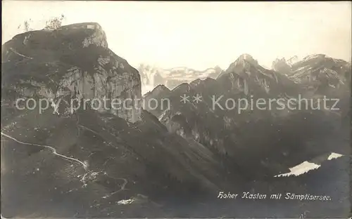 Hoher Kasten mit Saemptisersee Kat. Appenzeller Alpen