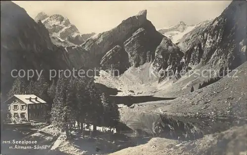 Seealpsee mit Altmann und Saentis Kat. Schwende