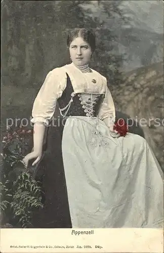 Appenzell IR Frau in Tracht Kat. Appenzell