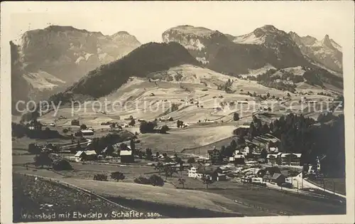 Ebenalp Weissbad vom Schaefler aus gesehen Kat. Ebenalp