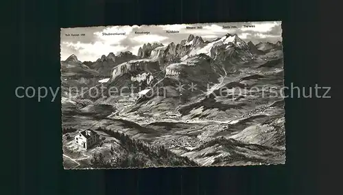 Appenzell IR mit Alpstein Panoramakarte Kat. Appenzell