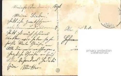 Maennedorf Tinzen Kuenstlerkarte Ernst Suter Kat. Maennedorf