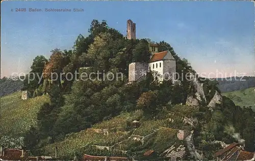 Baden AG Schlossruine Stein Kat. Baden