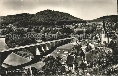 Baden AG Panorama Viadukt Kat. Baden