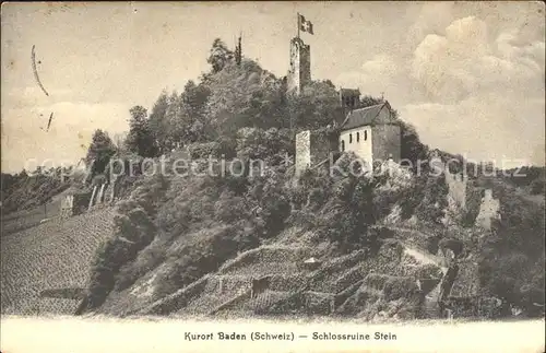 Baden AG Schlossruine Stein Kat. Baden