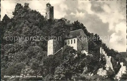 Baden AG Schlossruine Stein Kat. Baden