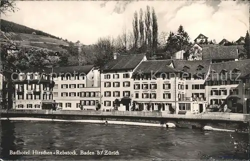 Baden AG Badhotel Hirschen Rebstock Kat. Baden