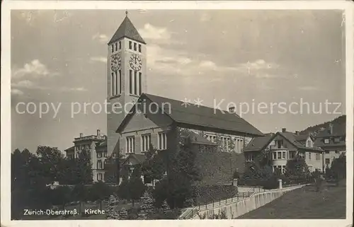 Oberstrass Zuerich Kirche Kat. Oberstrass