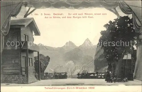 Wiedikon Tell Auffuehrungen 1906 Kat. Zuerich