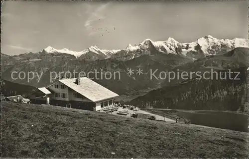 Beatenberg Berghaus Hotel Niederhorn Aussichtsterrasse Kat. Beatenberg