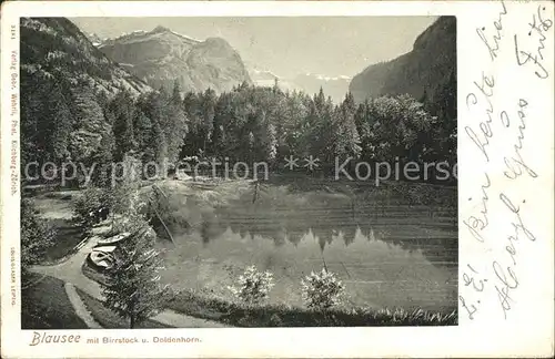 Blausee BE mit Birrstock Doldenhorn Kat. Blausee Mitholz