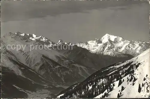 Muenster GR Mischabel Matterhorn Weisshorn von Galmihornhuette aus gesehen Kat. Muestair