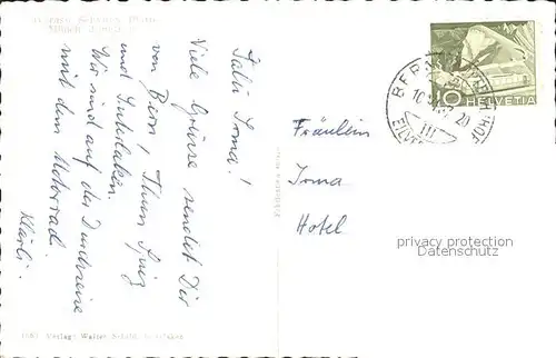 Schynige Platte Aussichtsterrasse Fernrohr Moench Jungfrau Kat. Schynige Platte