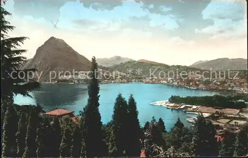 Lugano TI Lago e Monte S. Salvatore Kat. Lugano