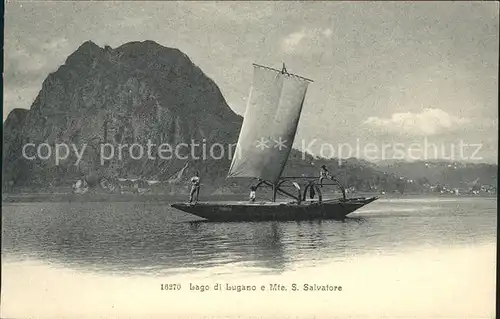 Lugano TI Lago di Lugano Monte S. Salvatore Segelboot Kat. Lugano