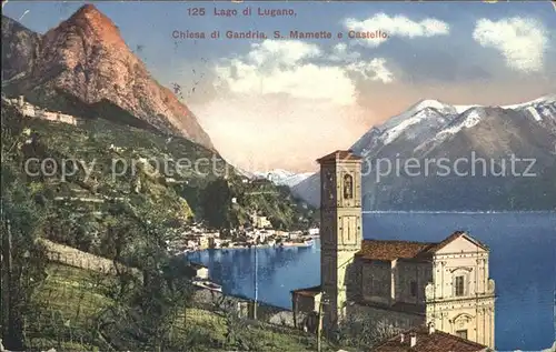 Gandria Lago di Lugano Chiesa S. Mamette e Castello Kat. Gandria