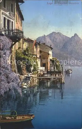 Gandria Lago di Lugano Haeuser am See Kat. Gandria